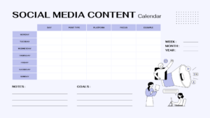 Social Media Content Calendar Template | Editable Excel + PDF